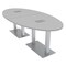 Skutchi Designs 45 in W, 96 in L, 29 in H, Engineered Wood Top, Grey HAR-OVL-46x93-DOU-ELEC-XD01 - alternate 1
